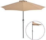 Parasol on the Balcony Aluminium Rod Taupe 270 x 135cm Semicircle - Sun Umbrella