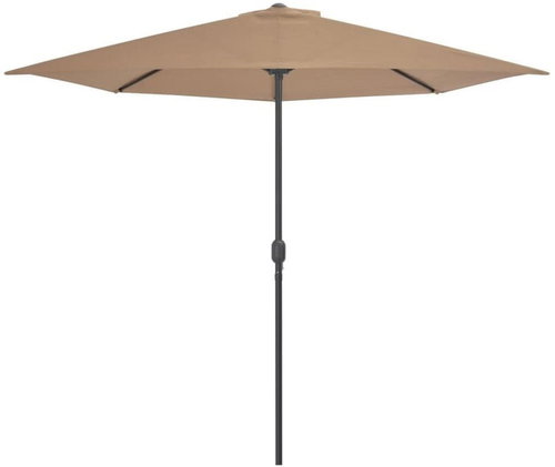 Parasol on the Balcony Aluminium Rod Taupe 300 x 150cm Semicircle - Sun Umbrella - Main image