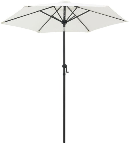 Parasol Sand White 200 x 211cm Aluminium - Sun Umbrella - Main image