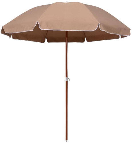 Parasol with a Steel Rod 240cm Taupe - Sun Umbrella - Main image