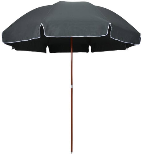 Parasol with Steel Rod 300cm Anthracite - Sun Umbrella - Main image