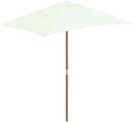 Garden Umbrella with Wooden Stick 150 x 200cm Sand - Sun Umbrella