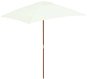 Garden Umbrella with Wooden Stick 150 x 200cm Sand - Sun Umbrella