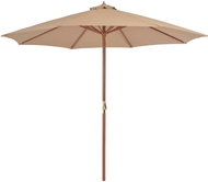 Garden Umbrella with Wooden Rod 300cm Colour Taupe - Sun Umbrella