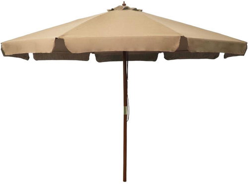 Garden Umbrella with Wooden Rod 330cm Colour Taupe - Sun Umbrella - Main image