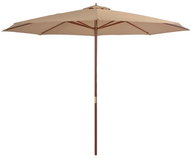 Garden Umbrella with Wooden Rod 350cm Colour Taupe - Sun Umbrella