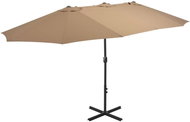 Garden Umbrella with Aluminium Rod 460 x 270cm Taupe Colour - Sun Umbrella