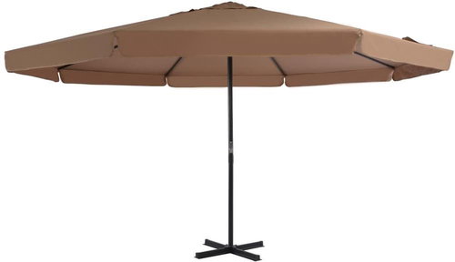 Garden Umbrella with Aluminium Rod 500cm Taupe Colour - Sun Umbrella - Main image