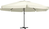 Garden Umbrella with Aluminium Rod 600cm Sand White - Sun Umbrella