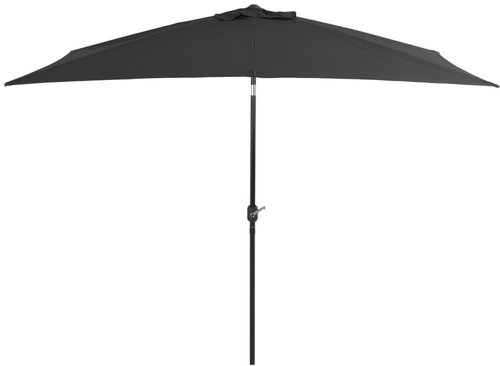 Garden Umbrella with Metal Rod 300 x 200cm Anthracite - Sun Umbrella - Main image