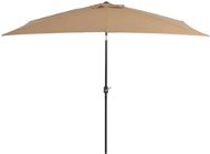 Garden Umbrella with Metal Rod 300 x 200cm Colour Taupe - Sun Umbrella