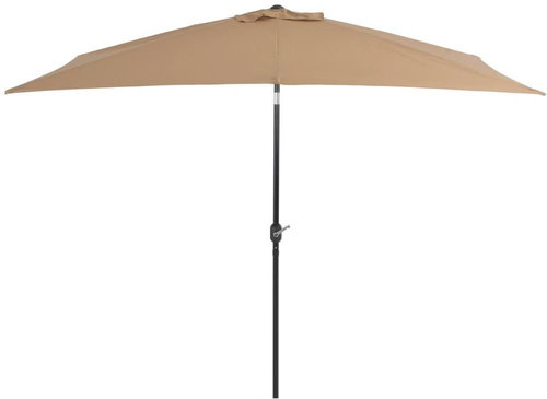 Garden Umbrella with Metal Rod 300 x 200cm Colour Taupe - Sun Umbrella - Main image