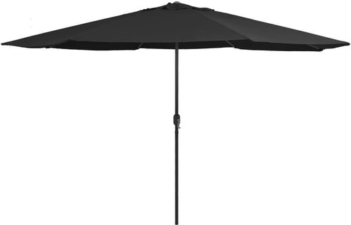 Garden Umbrella with Metal Rod 400cm Black - Sun Umbrella - Main image