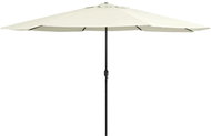 Garden Umbrella with Metal Rod 400cm Sand White - Sun Umbrella