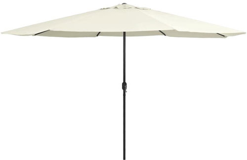 Garden Umbrella with Metal Rod 400cm Sand White - Sun Umbrella - Main image