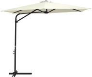 Garden Umbrella with Steel Rod 300cm Sand White - Sun Umbrella