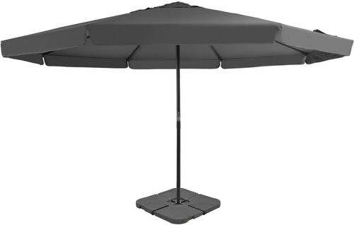 Garden Umbrella with Portable Stand Anthracite Diameter of 5m - Sun Umbrella - Main image