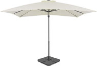 Parasol Sand White 3m with Steel Rod - Sun Umbrella
