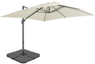 Garden Umbrella with Portable Stand, Sand, 3 x 3 x 2.58m (L x W x H) - Sun Umbrella