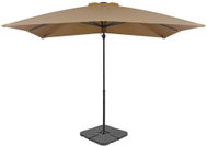 Garden Umbrella with Portable Stand Taupe 2.5 x 2.5 x 2.3m (L x W x H) - Sun Umbrella