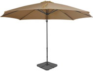 Garden Umbrella with Portable Stand Taupe Diameter of 3m - Sun Umbrella