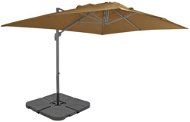 Garden Umbrella with Portable Stand Taupe 4 x 3 x 2.68m (L x W x H) - Sun Umbrella