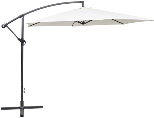 Hanging Parasol 3m Sand White - Sun Umbrella - Main image