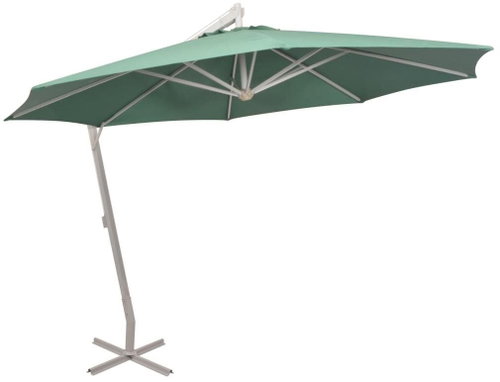 Hanging Umbrella 350cm Aluminium Rod Green - Sun Umbrella - Main image