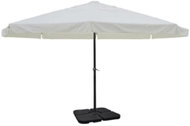 White Garden Umbrella with Aluminium Frame and Portable Stand - Sun Umbrella