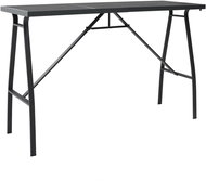 Garden bar table black 180 x 60 x 110 cm tempered glass - Garden Table