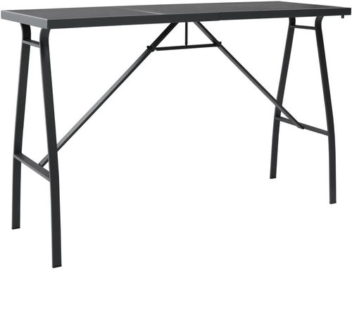 Garden bar table black 180 x 60 x 110 cm tempered glass - Garden Table - Main image