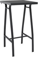 Garden bar table black 60 x 60 x 110 cm tempered glass - Garden Table