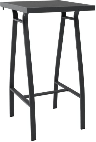 Garden bar table black 60 x 60 x 110 cm tempered glass - Garden Table - Main image