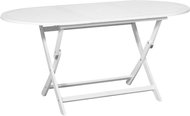 Garden Table White 160 x 85 x 75cm Solid Acacia Wood - Garden Table