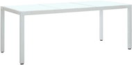 Garden Table White 190 x 90 x 75cm Polyratan - Garden Table
