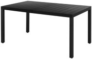 Garden Table Black 150 x 90 x 74cm Aluminium and WPC - Garden Table