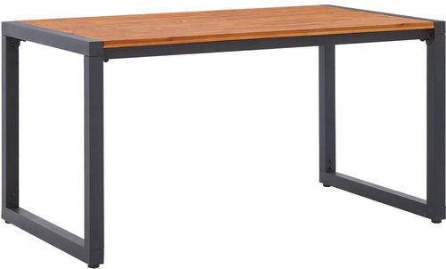 Garden Table with U-shaped Legs 160x80x75cm Massive Acacia - Garden Table - Main image