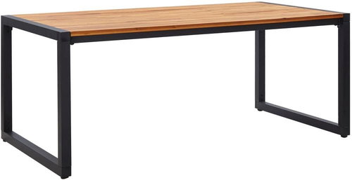 Garden Table with U-shaped Legs 180x90x75m of Solid Acacia - Garden Table - Main image