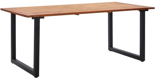 Garden Table with U-shaped Legs 180x90x75cm of Solid Acacia - Garden Table - Main image