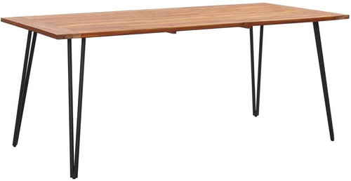 Garden Table with Hairpin Legs 180x90x75cm Solid Acacia - Garden Table - Main image