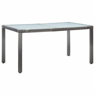 Garden Table Grey 150 x 90 x 75cm Polyratan - Garden Table