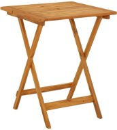 SHUMEE Skladací záhradný stolík 60 × 60 × 75 cm masívne akáciové drevo - Záhradný stôl