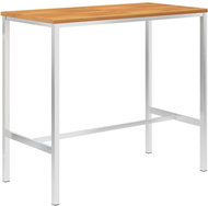 Bar table 120 x 60 x 105 cm solid acacia and stainless steel - Garden Table