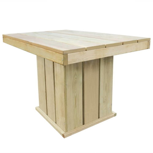 Garden Table 110 x 75 x 74cm Impregnated Pine Wood - Garden Table - Main image