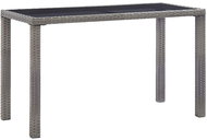 Garden Table Anthracite 123 x 60 x 74cm Polyratan - Garden Table