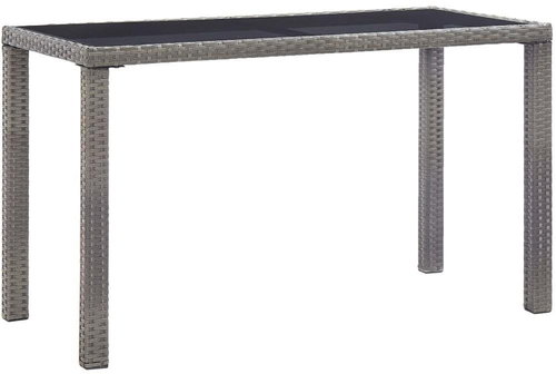 Garden Table Anthracite 123 x 60 x 74cm Polyratan - Garden Table - Main image