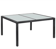 Garden Table Black 150 x 90 x 75cm Polyratan - Garden Table