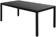 Garden Table Black 185 x 90 x 74cm Aluminium and WPC - Garden Table
