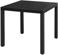 Garden Table Black 80 x 80 x 74cm Aluminium and WPC - Garden Table