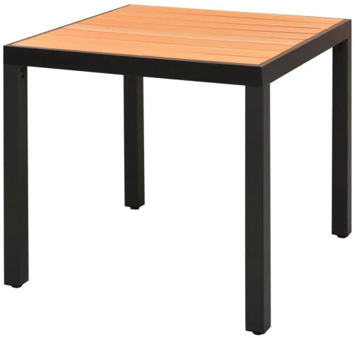 Garden Table Brown 80 x 80 x 74cm Aluminium and WPC - Garden Table - Main image